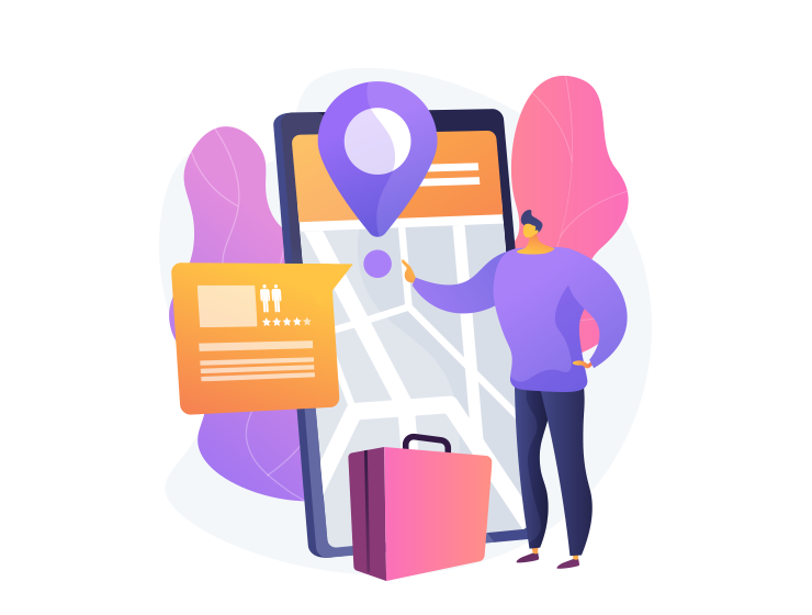 Guided digital franchise application with verification, questionnaire, and document checklist on a map background